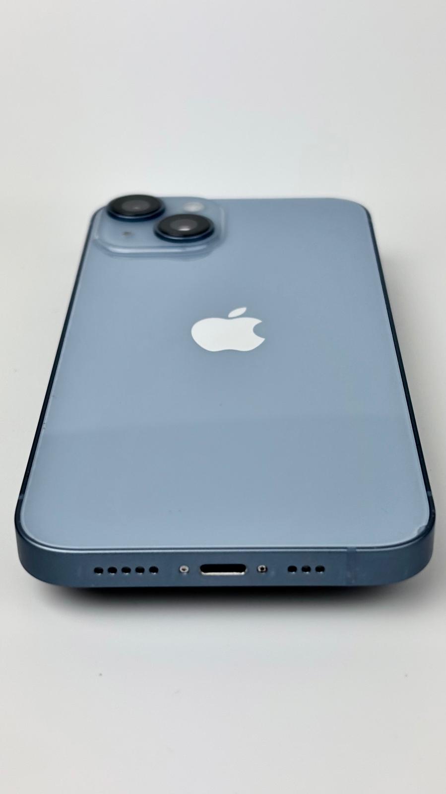 iPhone 14 in Blue, bottom edge and charging port