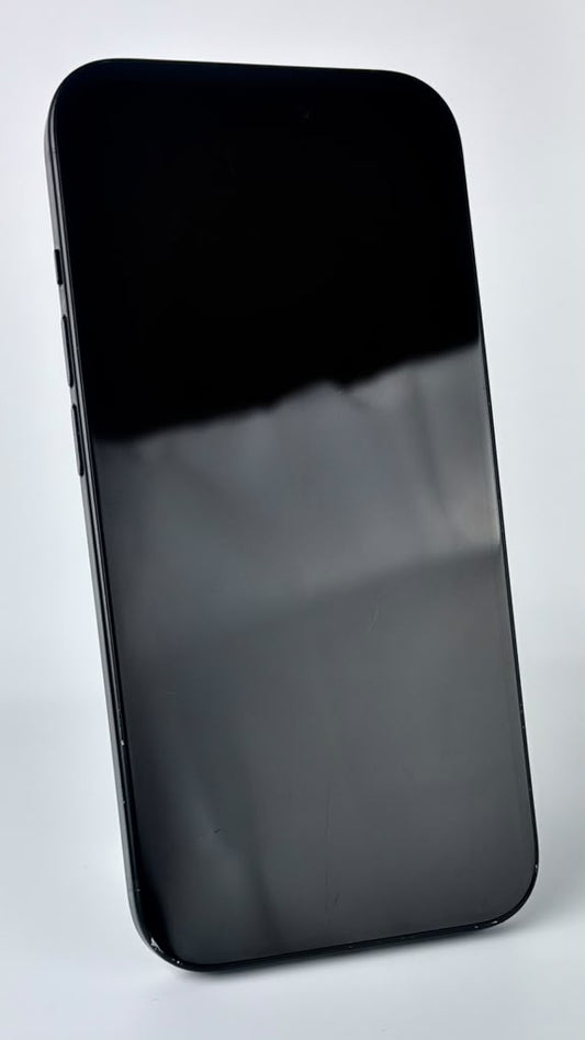 iPhone 15 in Black, front, screen off