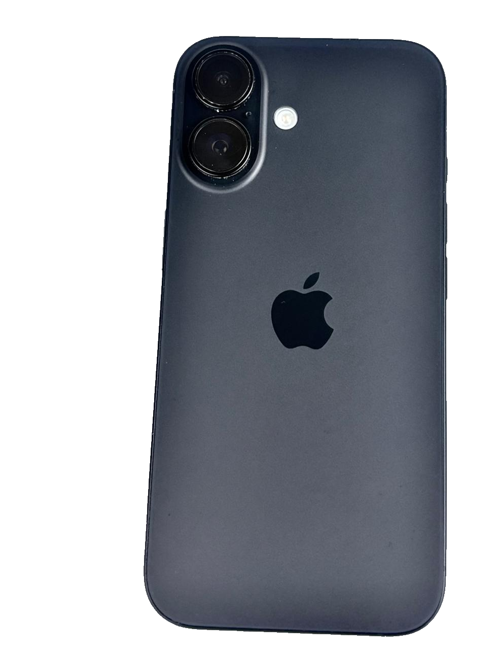 A pre-owned iPhone 16 in black